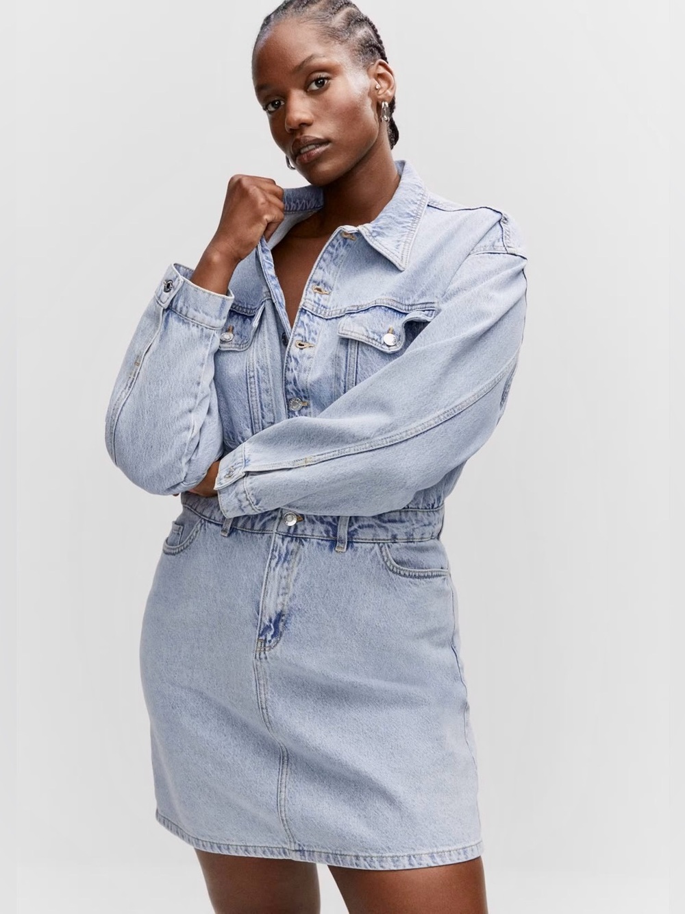 MANGO Denim Dress